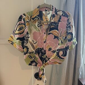 Joie Multicolor Floral Button Down Shirt NWT